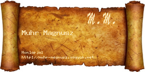 Muhr Magnusz névjegykártya